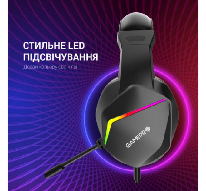 GamePro Навушники GamePro HS311 RGB Black/Red (HS311)