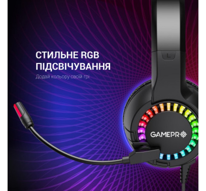 GamePro Навушники GamePro HS382 RGB Black/Red (HS382)