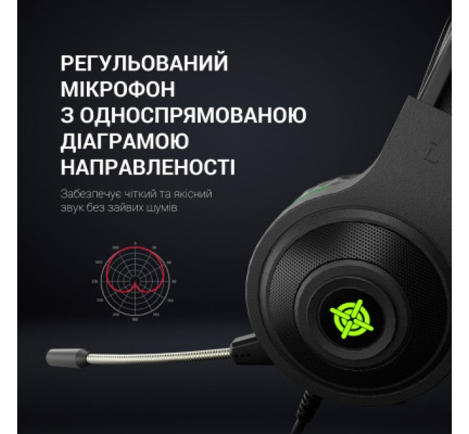 GamePro Навушники GamePro Racer HS610G Black-Green (HS610G)