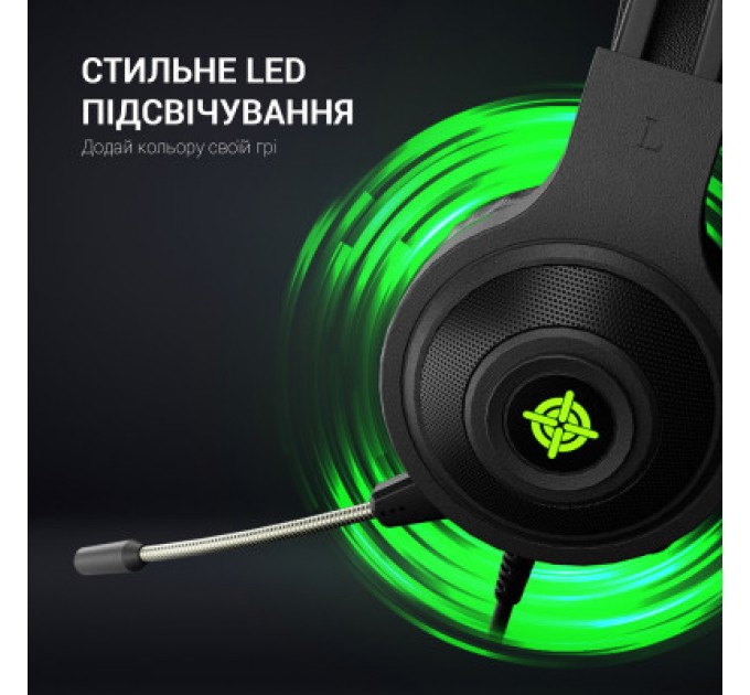 GamePro Навушники GamePro Racer HS610G Black-Green (HS610G)