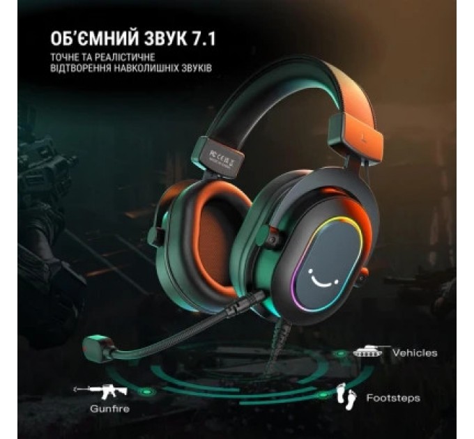 Fifine Навушники Fifine H6 RGB 7.1 Black (H6)