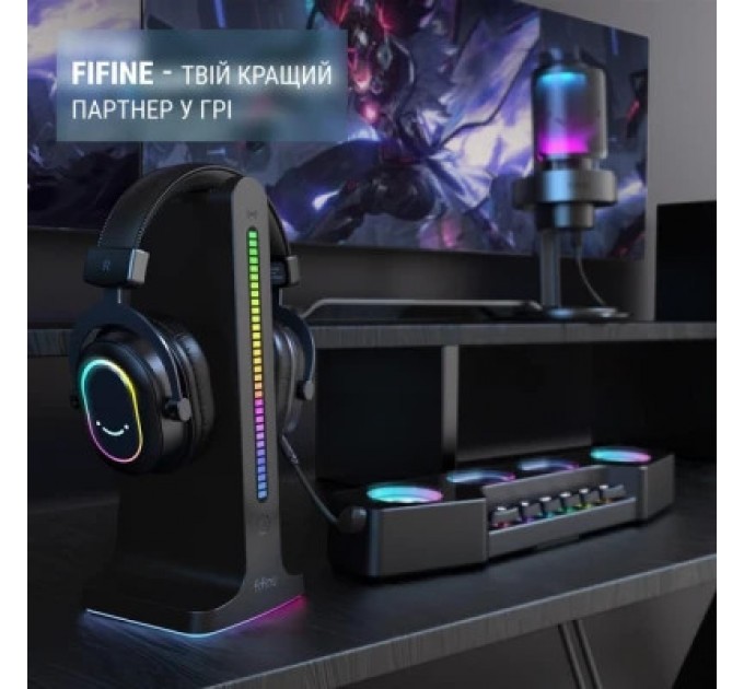 Fifine Навушники Fifine H6 RGB 7.1 Black (H6)
