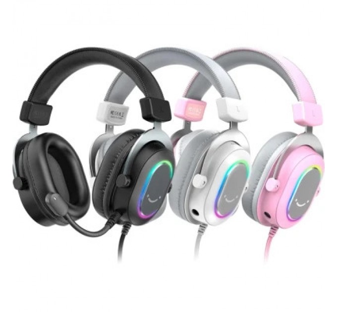 Fifine Навушники Fifine H6 RGB 7.1 Pink (H6P)