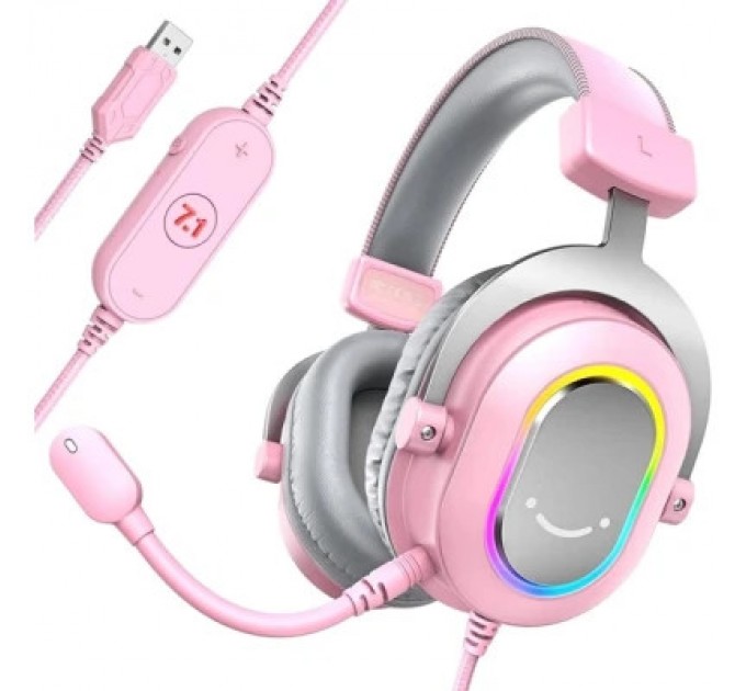 Fifine Навушники Fifine H6 RGB 7.1 Pink (H6P)