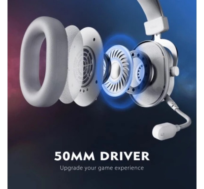 Fifine Навушники Fifine H6 RGB 7.1 White (H6W)