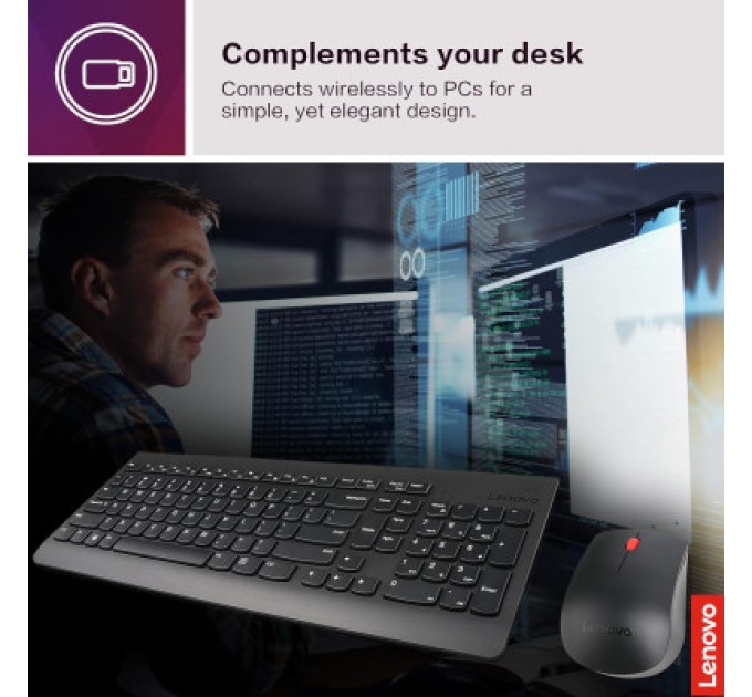 Lenovo Комплект Lenovo 510 Combo Wireless UA Black (GX31D64836)