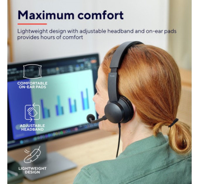 Trust Навушники Trust Ayda PC 3.5mm Black (25087)