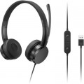 Lenovo Навушники Lenovo USB-A Wired Stereo On-Ear Black (4XD1K18260)