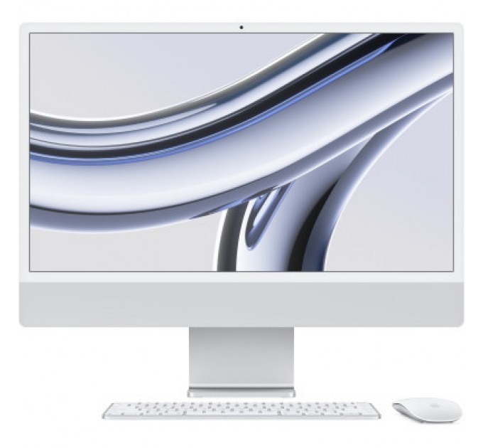 Apple Комп'ютер Apple A2874 24" iMac Retina 4.5K / Apple M3 with 8-core GPU, 256SSD, Silver (MQR93UA/A)
