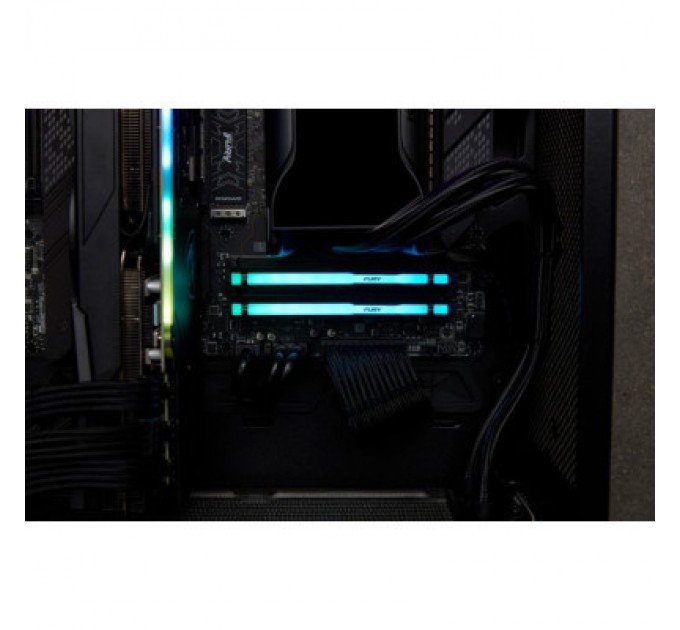 Kingston Fury (ex.HyperX) Модуль пам'яті для комп'ютера DDR5 32GB (2x16GB) 5200 MHz Beast RGB XMP Kingston Fury (ex.HyperX) (KF552C40BBAK2-32)