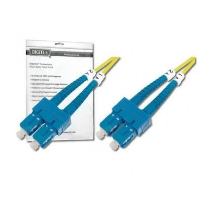 Digitus Оптичний патчкорд Digitus SC-SC, SM(OS2), duplex, 1m (DK-2922-01)