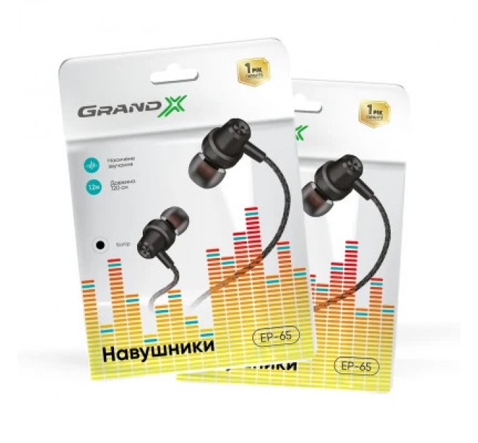 Grand-X Навушники Grand-X EP-65B Black (EP-65B)