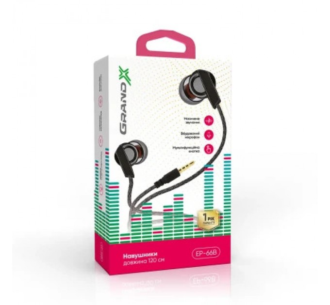 Grand-X Навушники Grand-X EP-66B Black (EP-66B)