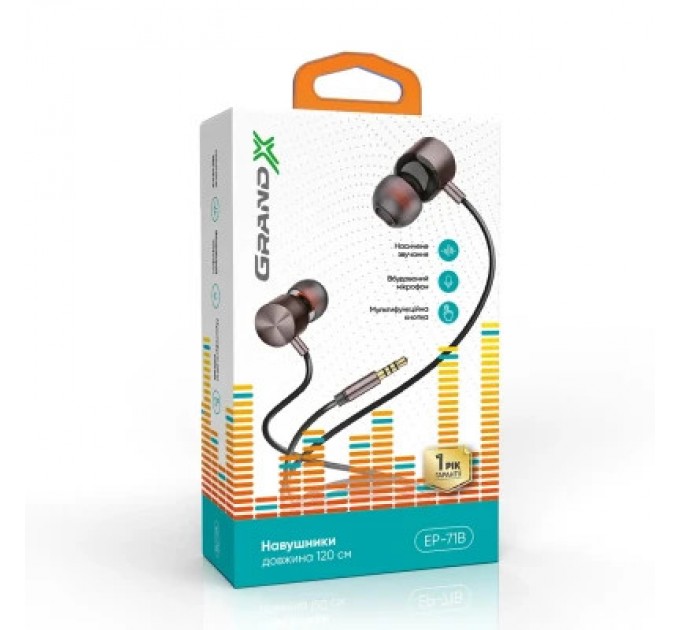 Grand-X Навушники Grand-X EP-71B Black (EP-71B)