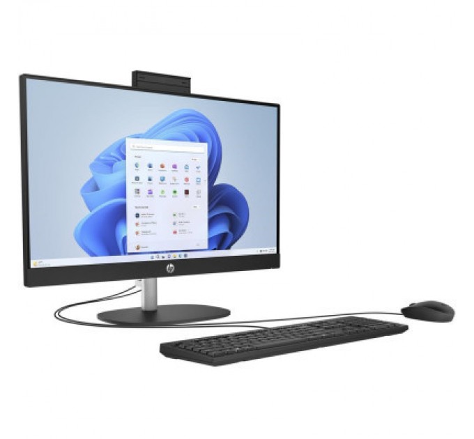 HP Комп'ютер HP 24-cr0003ua AiO / Ryzen5 7520U, 16, 512, WiFi, Cam, KBD (9C9C3EA)