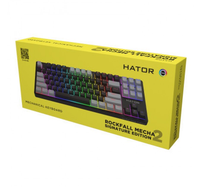 Hator Клавіатура Hator Rockfall 2 Mecha Signature Edition USB Black/Gray (HTK-520-BBG)
