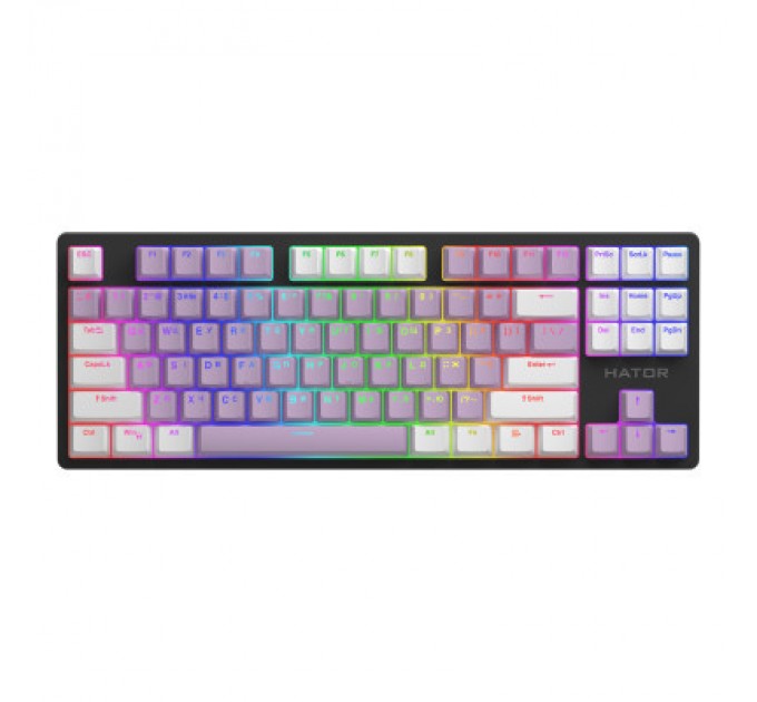Hator Клавіатура Hator Rockfall 2 Mecha Signature Edition USB Black/Lilac/White (HTK-520-BLW)