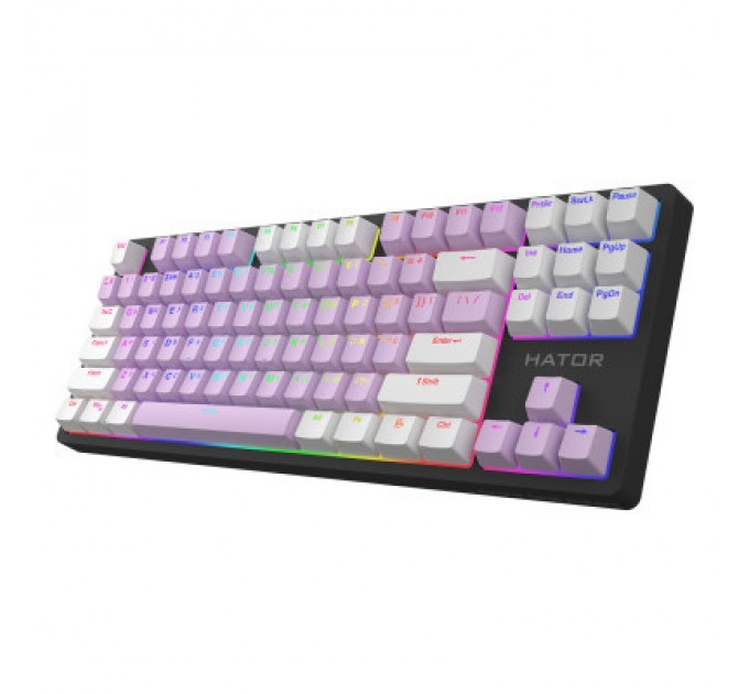 Hator Клавіатура Hator Rockfall 2 Mecha Signature Edition USB Black/Lilac/White (HTK-520-BLW)