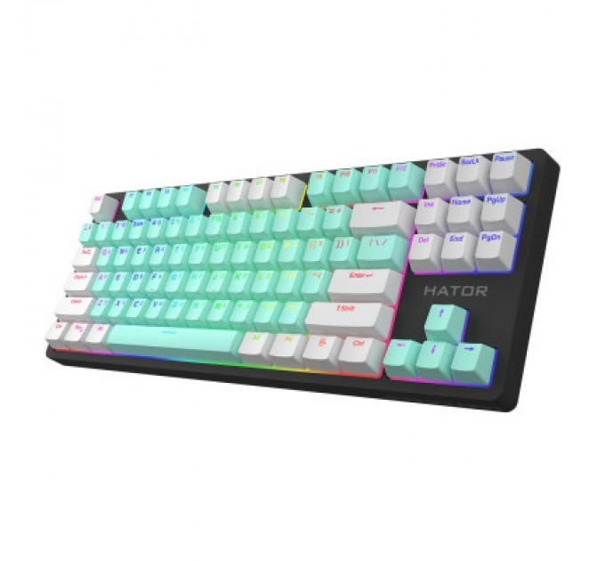 Hator Клавіатура Hator Rockfall 2 Mecha Signature Edition USB Black/Mint/White (HTK-520-BMW)