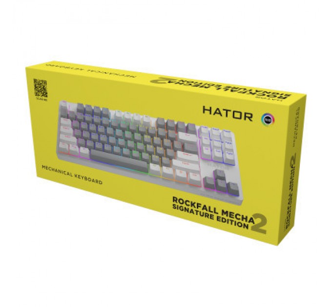 Hator Клавіатура Hator Rockfall 2 Mecha Signature Edition USB White/Grey/White (HTK-521-WGW)