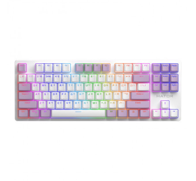 Hator Клавіатура Hator Rockfall 2 Mecha Signature Edition USB White/White/Lilac (HTK-521-WWL)