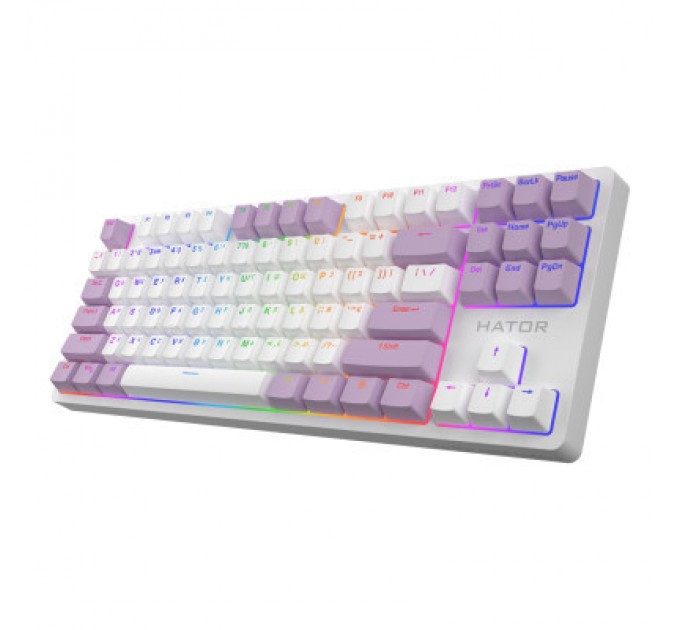 Hator Клавіатура Hator Rockfall 2 Mecha Signature Edition USB White/White/Lilac (HTK-521-WWL)