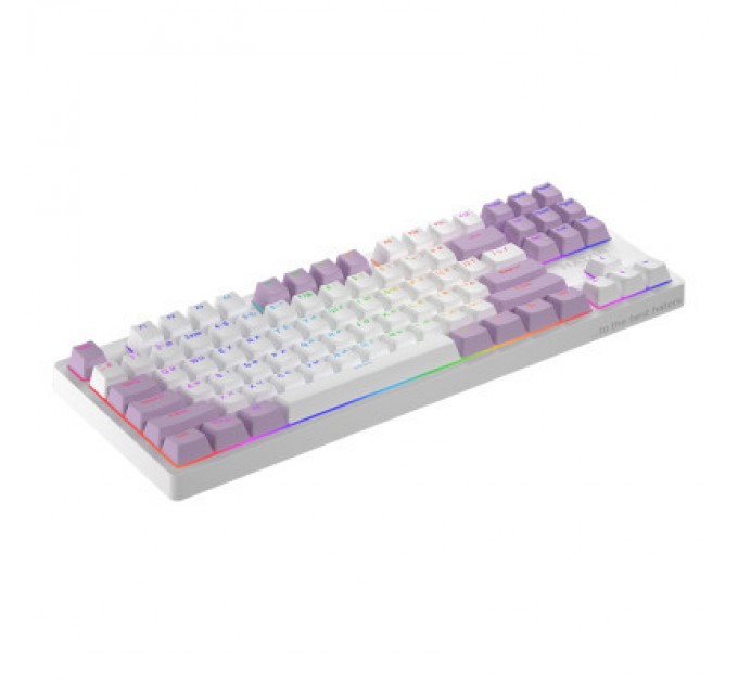 Hator Клавіатура Hator Rockfall 2 Mecha Signature Edition USB White/White/Lilac (HTK-521-WWL)