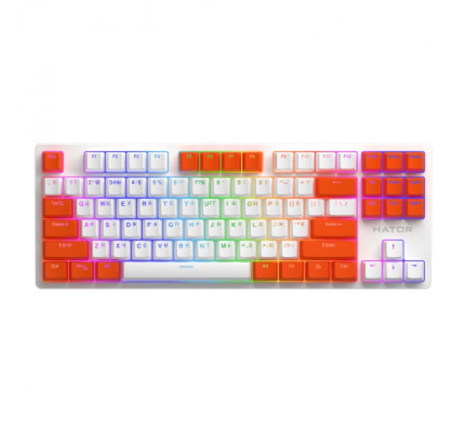 Hator Клавіатура Hator Rockfall 2 Mecha Signature Edition USB White/White/Orange (HTK-521-WWO)