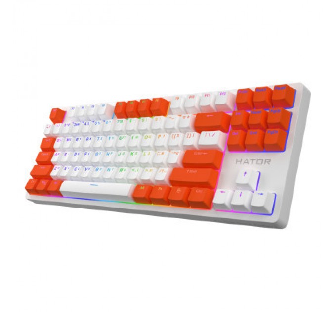 Hator Клавіатура Hator Rockfall 2 Mecha Signature Edition USB White/White/Orange (HTK-521-WWO)