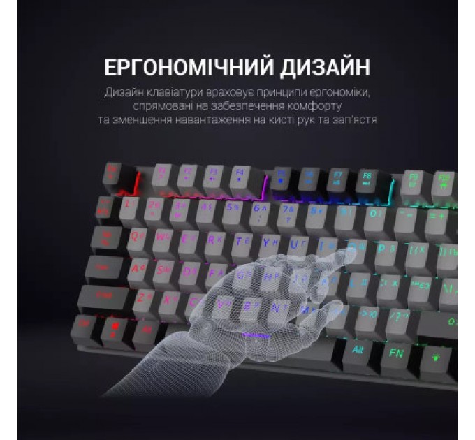 GamePro Клавіатура GamePro MK100B Blue Switch LED USB Black (MK100B)