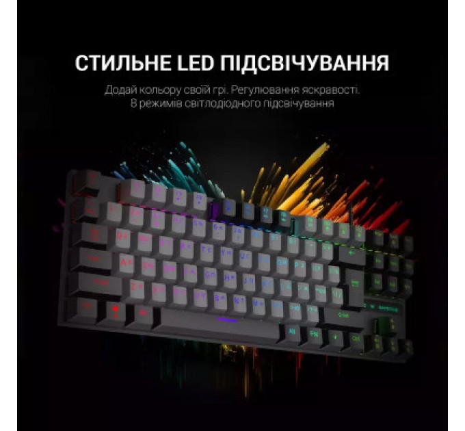 GamePro Клавіатура GamePro MK100B Blue Switch LED USB Black (MK100B)