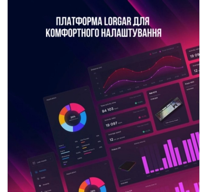 Lorgar Клавіатура Lorgar Azar 514 RGB USB UA Black (LRG-GK514B-UA)