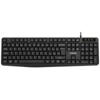 Клавіатура Canyon KB-1 Water resistant USB UA Black (CNE-CKEY01)