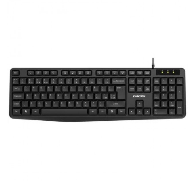 Canyon Клавіатура Canyon KB-1 Water resistant USB UA Black (CNE-CKEY01)