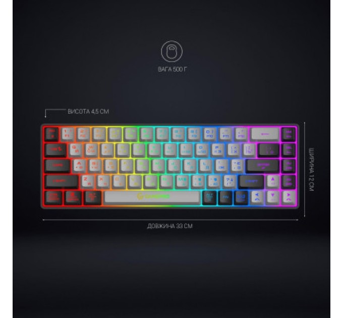 GamePro Клавіатура GamePro GK935 Wireless LED Black (GK935)