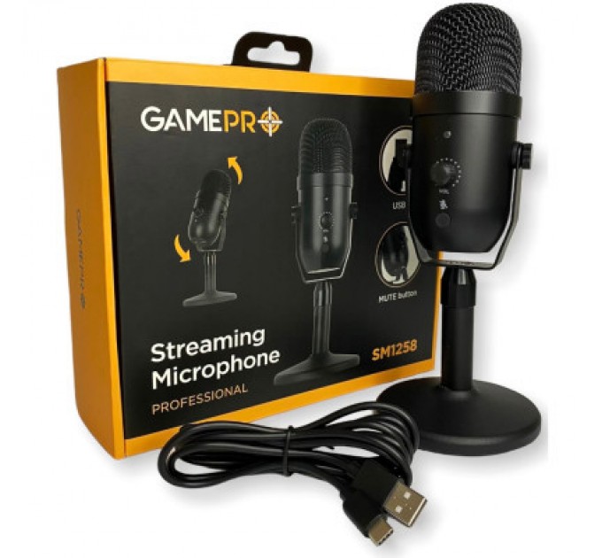 GamePro Мікрофон GamePro SM1258 USB Black (SM1258)