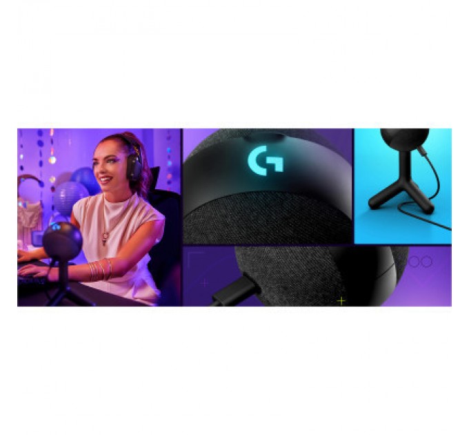 Logitech Мікрофон Logitech G Yeti Orb RGB Gaming Mic with Lightsync Black (988-000551)