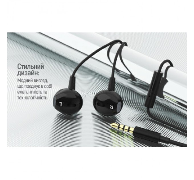 ColorWay Навушники ColorWay Slim 3.5 mm Wired Earphone Blast 1 Black (CW-WD01BK)