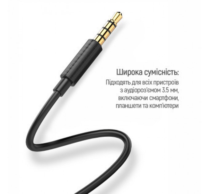 ColorWay Навушники ColorWay Slim 3.5 mm Wired Earphone Blast 2 Black (CW-WD02BK)