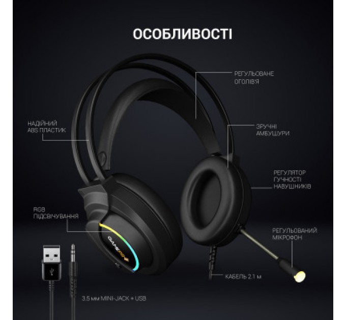 GamePro Навушники GamePro HS565 Nitro Black (HS565)