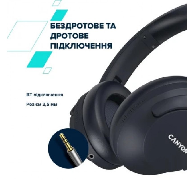 Canyon Навушники Canyon OnRiff 10 ANC Bluetooth Black (CNS-CBTHS10BK)