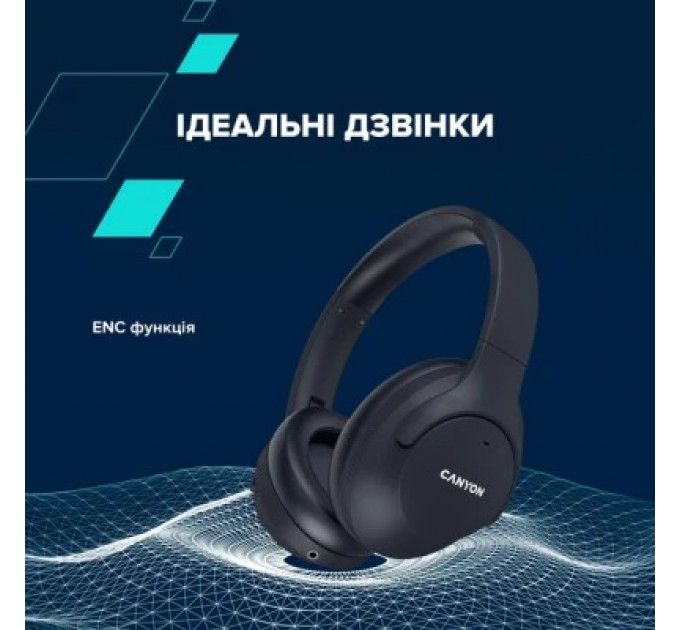 Canyon Навушники Canyon OnRiff 10 ANC Bluetooth Black (CNS-CBTHS10BK)