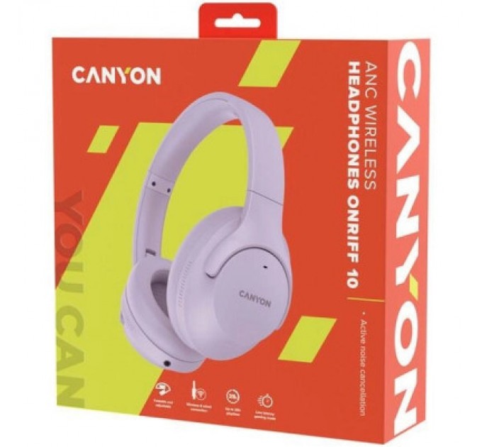 Canyon Навушники Canyon OnRiff 10 ANC Bluetooth Purple (CNS-CBTHS10PU)