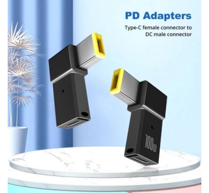 STLab Перехідник PD 100W USB-C F to DC Male Jack square mouth Lenovo Thinkpad ST-Lab (PD100W-Lenovo)