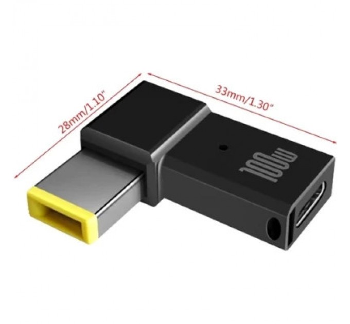 STLab Перехідник PD 100W USB-C F to DC Male Jack square mouth Lenovo Thinkpad ST-Lab (PD100W-Lenovo)
