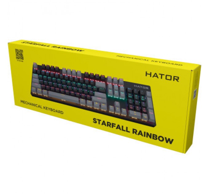 Hator Клавіатура Hator Starfall Rainbow Origin Red USB Black/Grey (HTK-608-BBG)