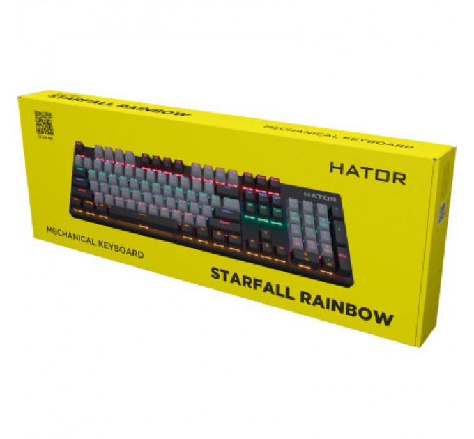Hator Клавіатура Hator Starfall Rainbow Origin Red USB Grey/Black (HTK-608-BGB)