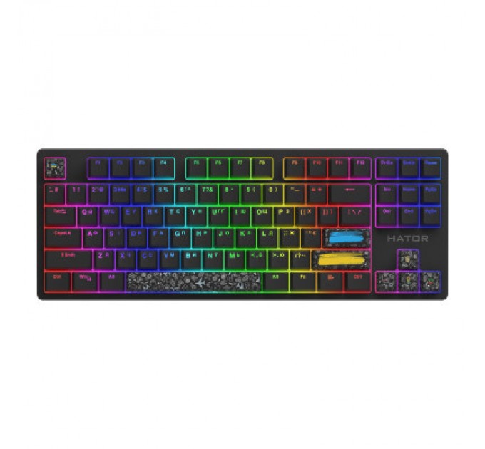 Hator Клавіатура Hator Rockfall 2 Mecha TKL Authentic Edition Aurum Milky Way Silent USB Black (HTK-530)