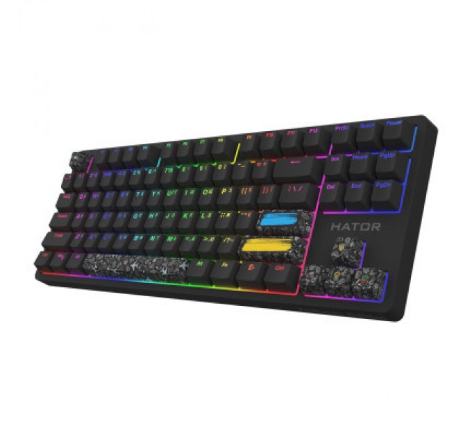 Hator Клавіатура Hator Rockfall 2 Mecha TKL Authentic Edition Aurum Milky Way Silent USB Black (HTK-530)