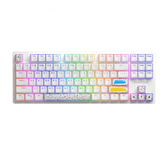 Hator Клавіатура Hator Rockfall 2 Mecha TKL Authentic Edition Aurum Milky Way Silent USB White (HTK-531)